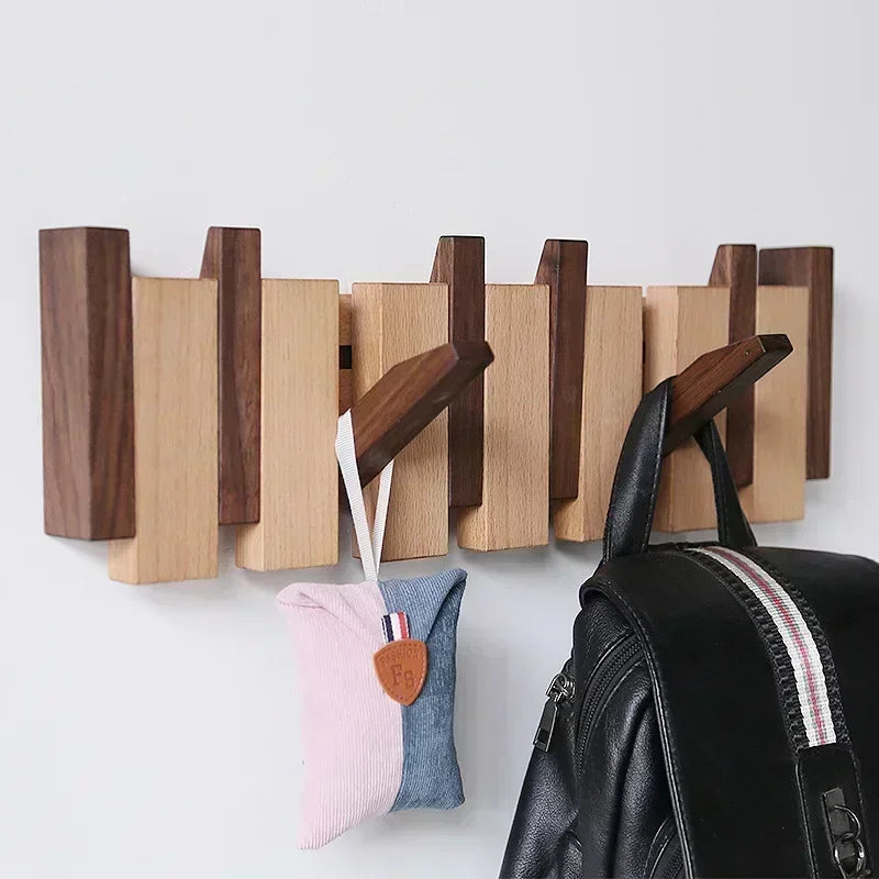 Walnut Wall Coat Rack - SobrioUS