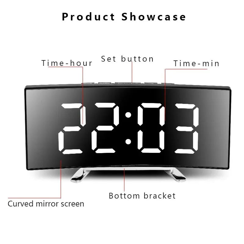 Modern Mirror Clock - SobrioUS