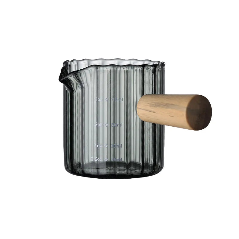 Wood Handled Glass Coffee Mug - SobrioUS