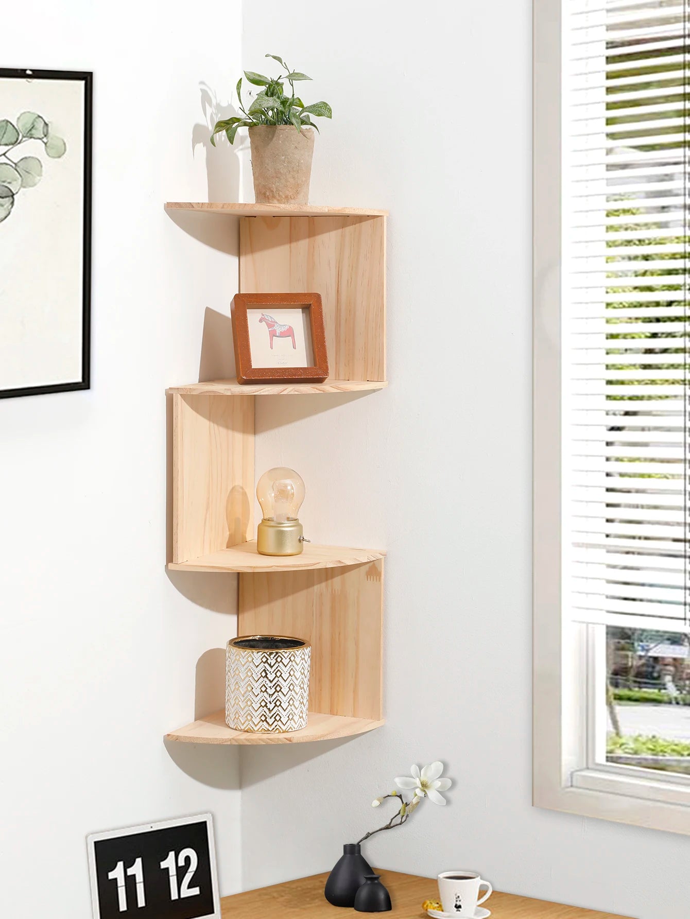 5-Tier Corner Wall Shelf - SobrioUS