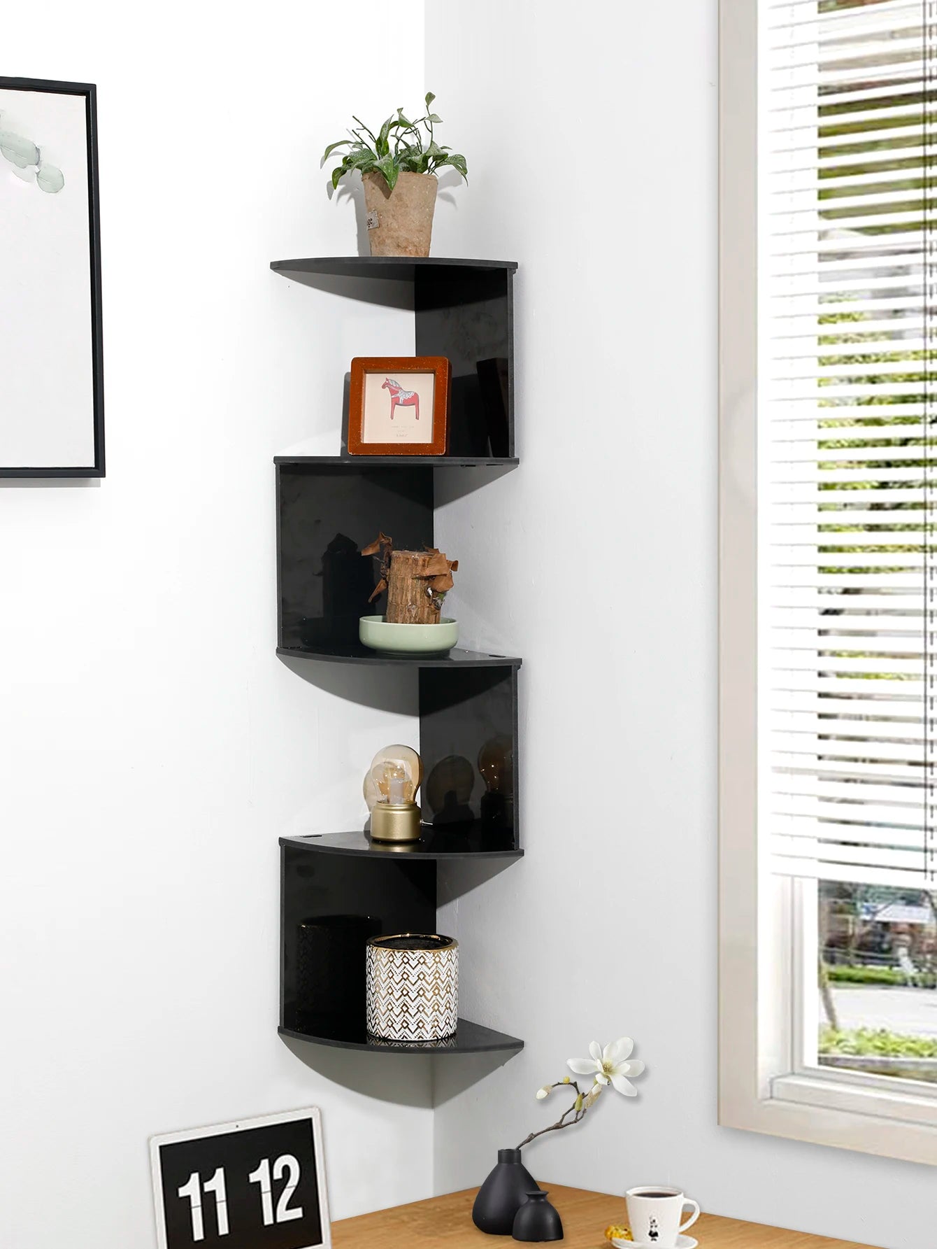 5-Tier Corner Wall Shelf - SobrioUS